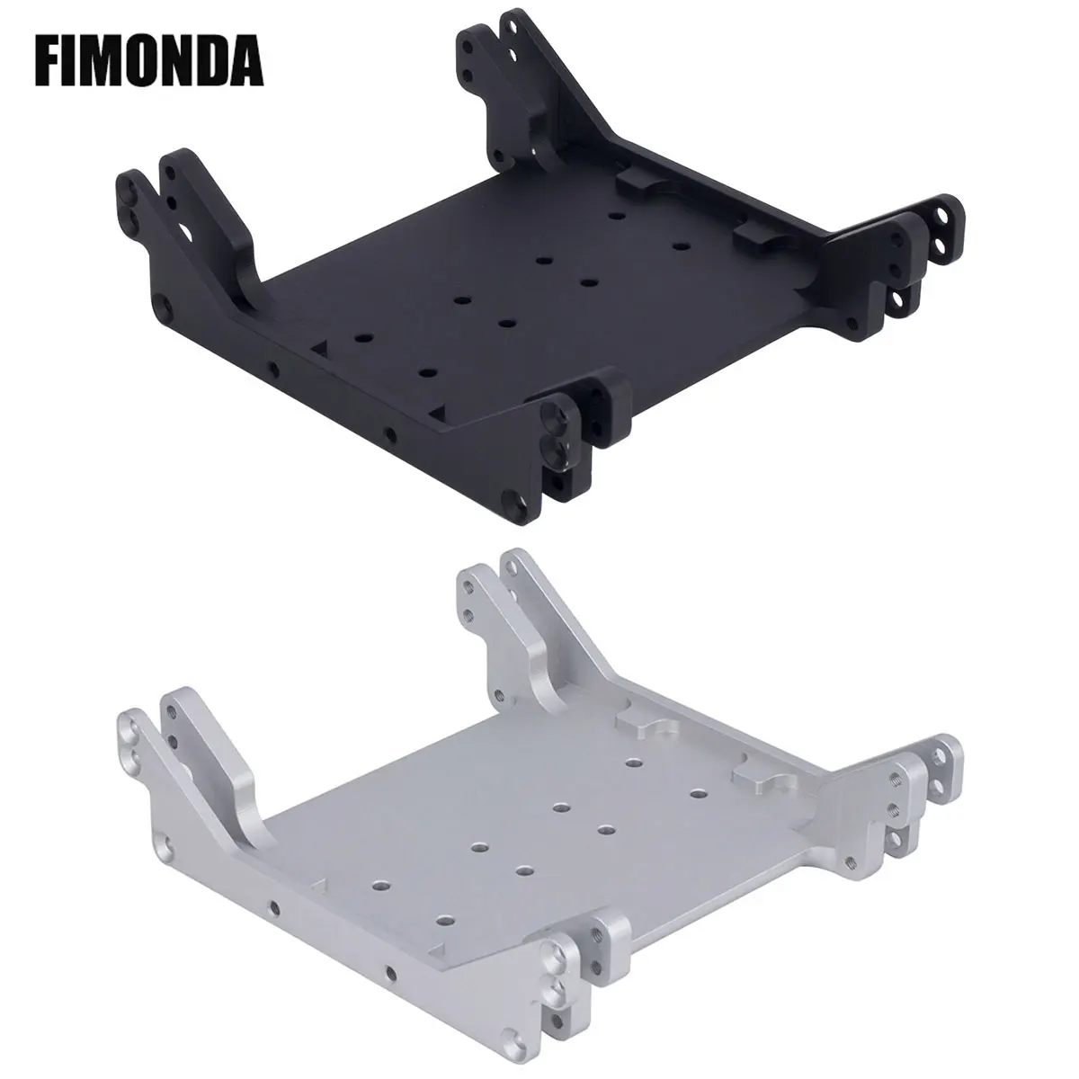 Aluminum Chassis Skid Plate Double Mounting Holes for 1/10 RC Crawler Car Wraith RR10 Axial 90018 Roll Cage Transmission Gearbox