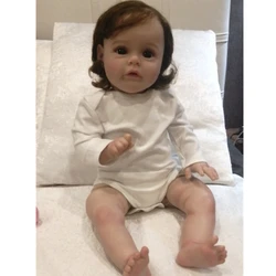 60cm Reborn Toddler Girl Princess Sue-sue Hand-Detailed Painting Rooted Hair Kid's Doll Toys Christmas Gift