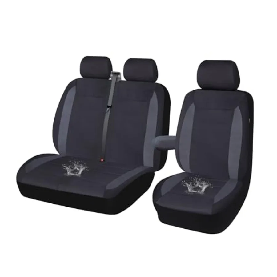 

AquaShield car seat Covers Set Waterproof Water Resistant arm Rest Shoulder Seatbelt Compatible Truck Protectors Universal Non