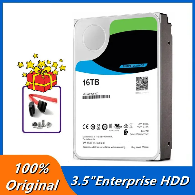 16TB ST16000VE002 Video Internal Hard Drive HDD 3.5 Inch SATA 6Gb/s 256MB Cache Internal Hard Drive Brand NEW