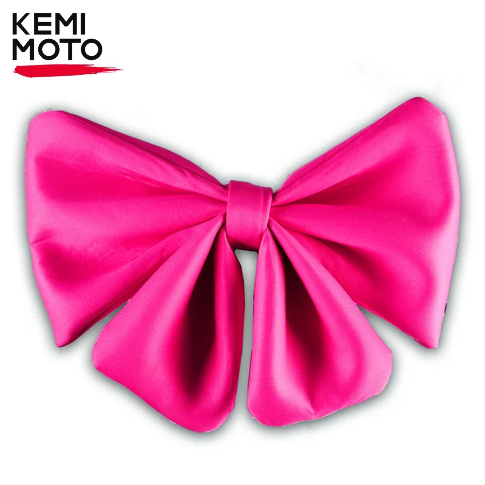 

Мотоциклетный электрический шлем, двухслойный стерео розовый бант, украшение можно удалить по желанию, подходит для различных типов шлемов