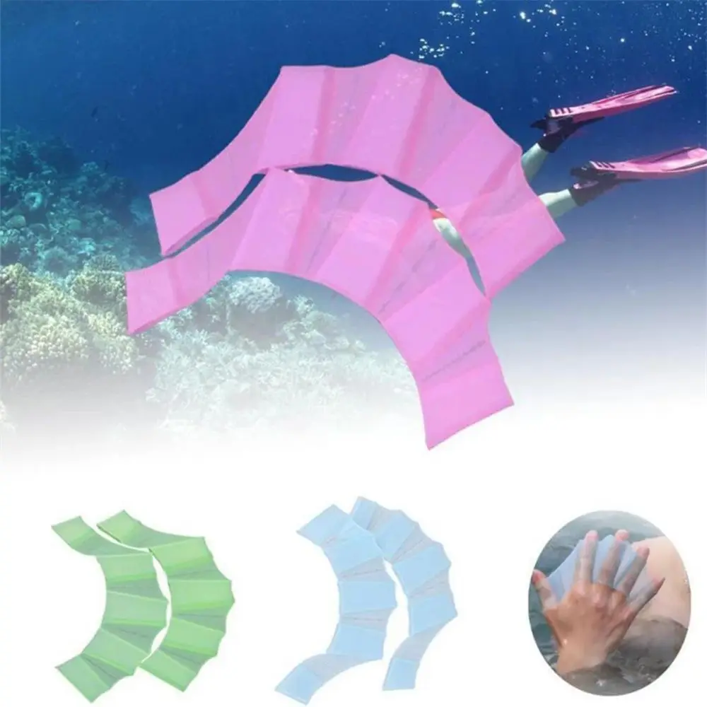 Swim Training Water Sports Swim Pool Paddles for Diving Frog Type Finger Webbed Hand Web Swimming Flippers Hand Finger Fin