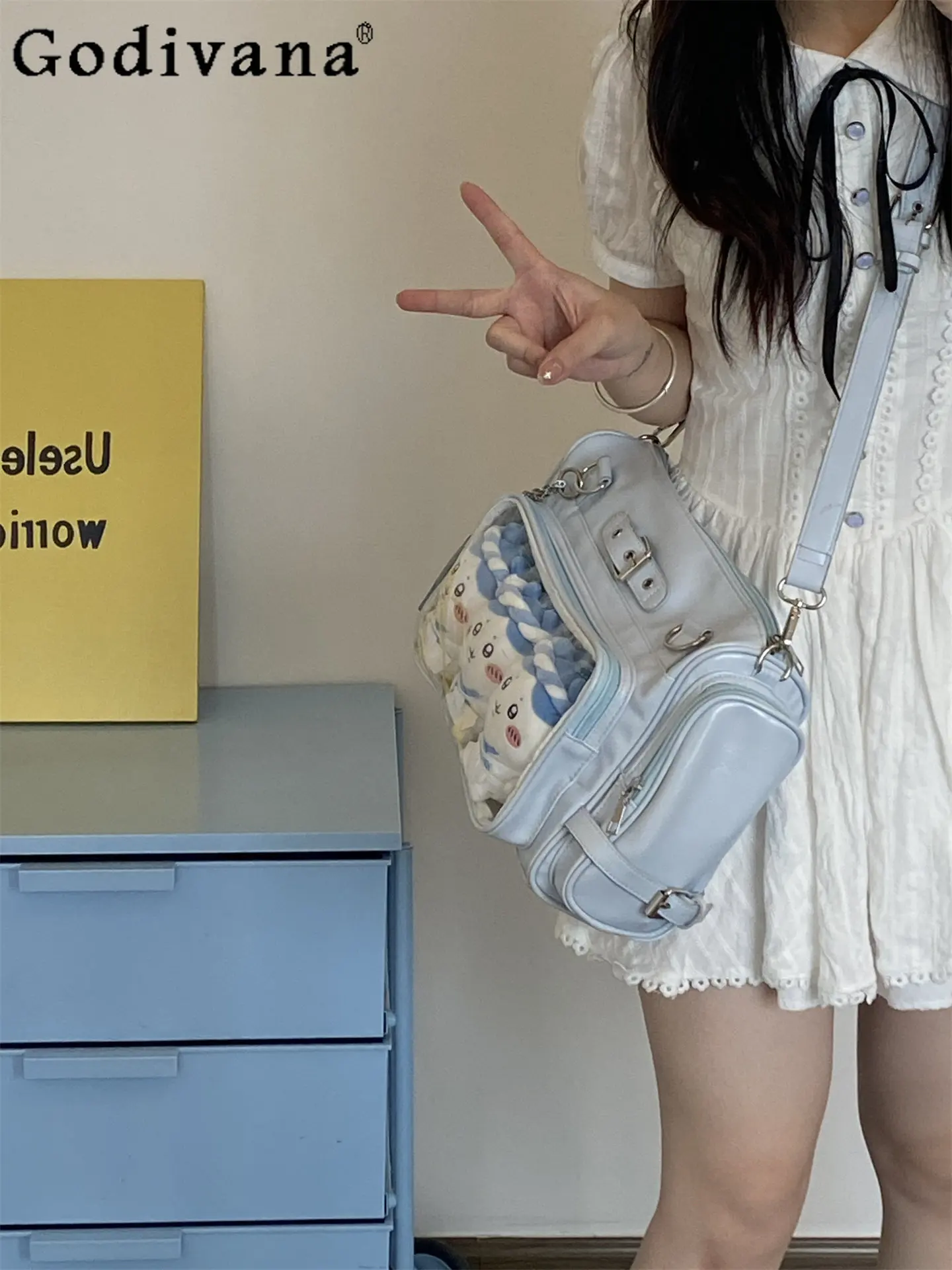 

Japanese Style Original Two-dimensional Jk Uniform Lolita Pain Bag Large Capacity Cute Baby Bag Student Crossbody Bag for Women