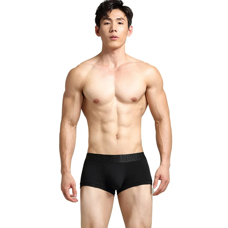 Men\'s Sexy Underwear short Fashion Soft Cotton four cornered underwear