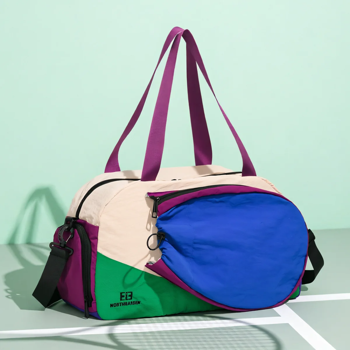 Grenzüberschreitende, wasserabweisende Badminton-Tasche mit großem Fassungsvermögen, Umhängetasche für Fitness, koreanische 3-in-1-Tennistasche, Reisetasche für Studenten – Detail 10