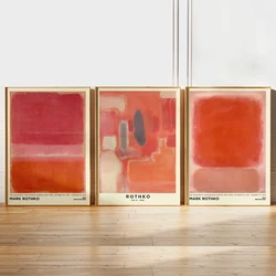 Mark Rothko Poster Roze Abstracte Kunsttentoonstelling Prints Vintage Museum Muur Foto Canvas Schilderij Housewarming Cadeau Home Decor