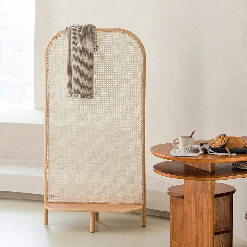 شاشة مقعد من الخشب الصلب، شاشة مقعد من الخيزران بتقسيم عتيق، مدخل غرفة النوم وغرفة المعيشة، مأوى شاشة منزلية #3