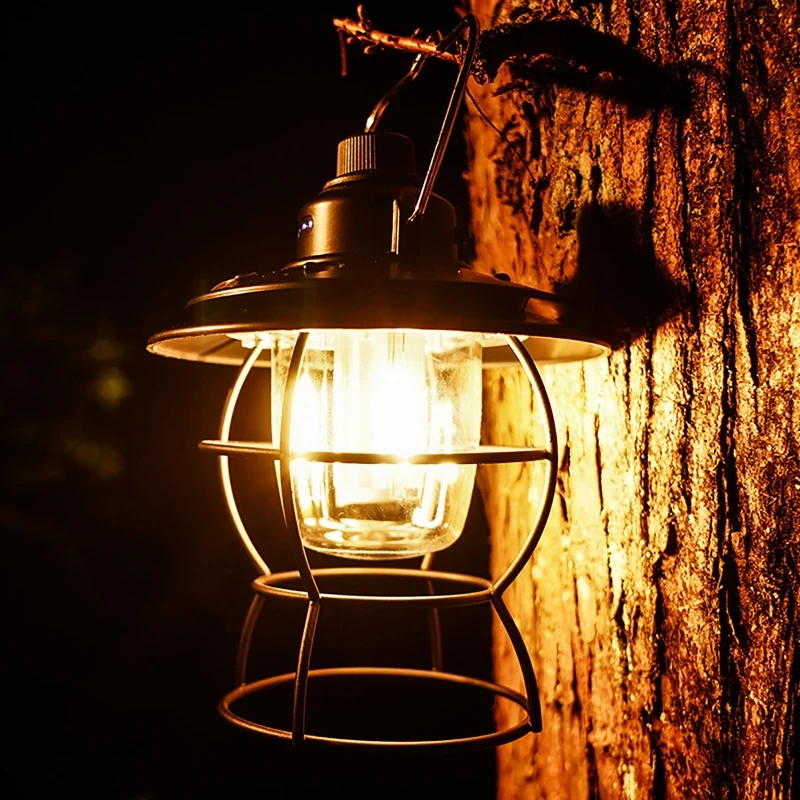 Led الحصان التخييم المحمولة الرجعية فانوس خمر خيمة الإضاءة زخرفة فانوس مقاوم للماء في الهواء الطلق حديقة شارع مسار LawnLamp