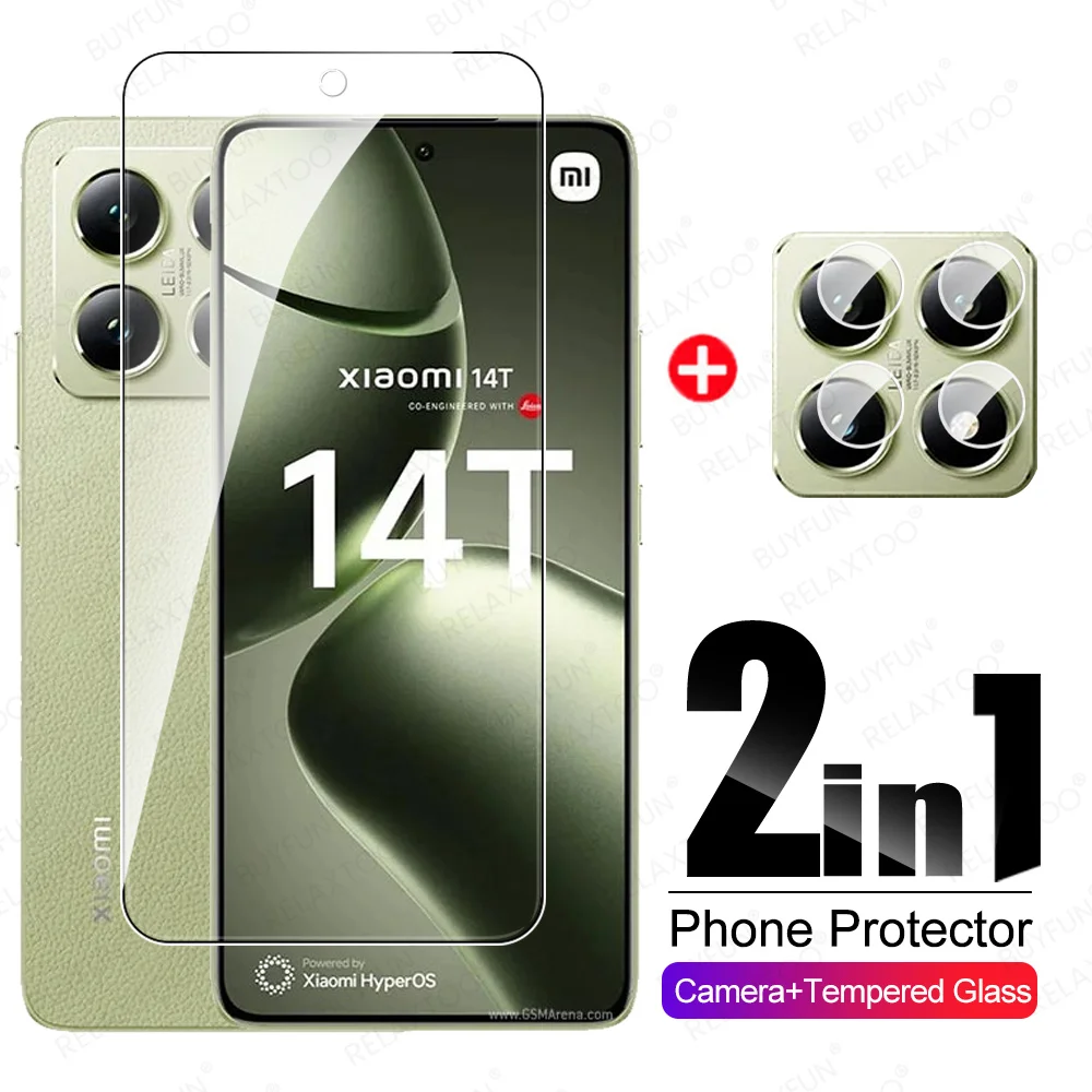 2in1 Protective Glass For Xiaomi 14T Camera Tempered Glass Xiomi Mi 14TPro Xiaomi14T Pro Xiaomi14TPro 14 T 5G Screen Protector