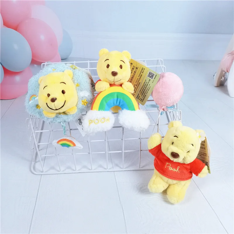 Mignon Disney Winnie l'ourson peluche poupée Anime dessin animé en peluche jouet porte-clés jouets pour enfants sac à dos pendentif cadeau d'anniversaire