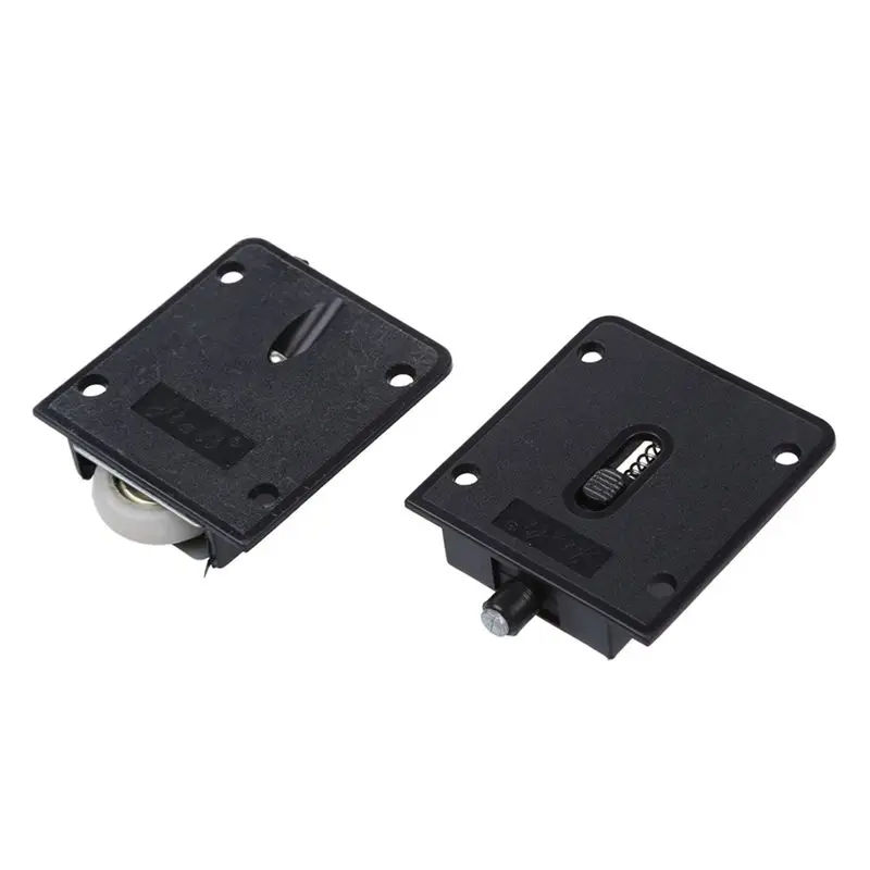 CYCLI-6X Wardrobe Black Plastic Plate 25Mm Dia Wheel Sliding Door Roller