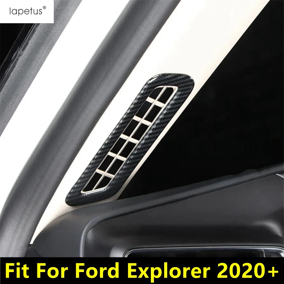 

Front Pillar A Air Conditioning AC Vent Outlet Frame Stickers Cover Trim Carbon Fiber Accessories For Ford Explorer 2020 - 2023