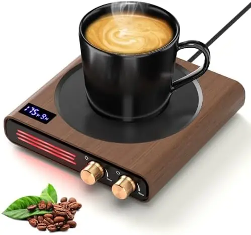 

CEROBEAR 50W Mug Warmer with 9 Temp Settings & Auto Shut-Off – LED Desk Warmer for Coffee, Tea, Milk