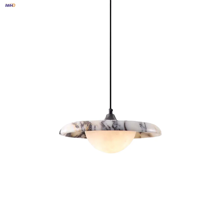 

IWHD 3d Printing Ball LED Pendant Lights Study Bar Kitchen Wabi Sabi Bulgari Luxury Stone Interior Home Decor Hang Lamp Lamparas