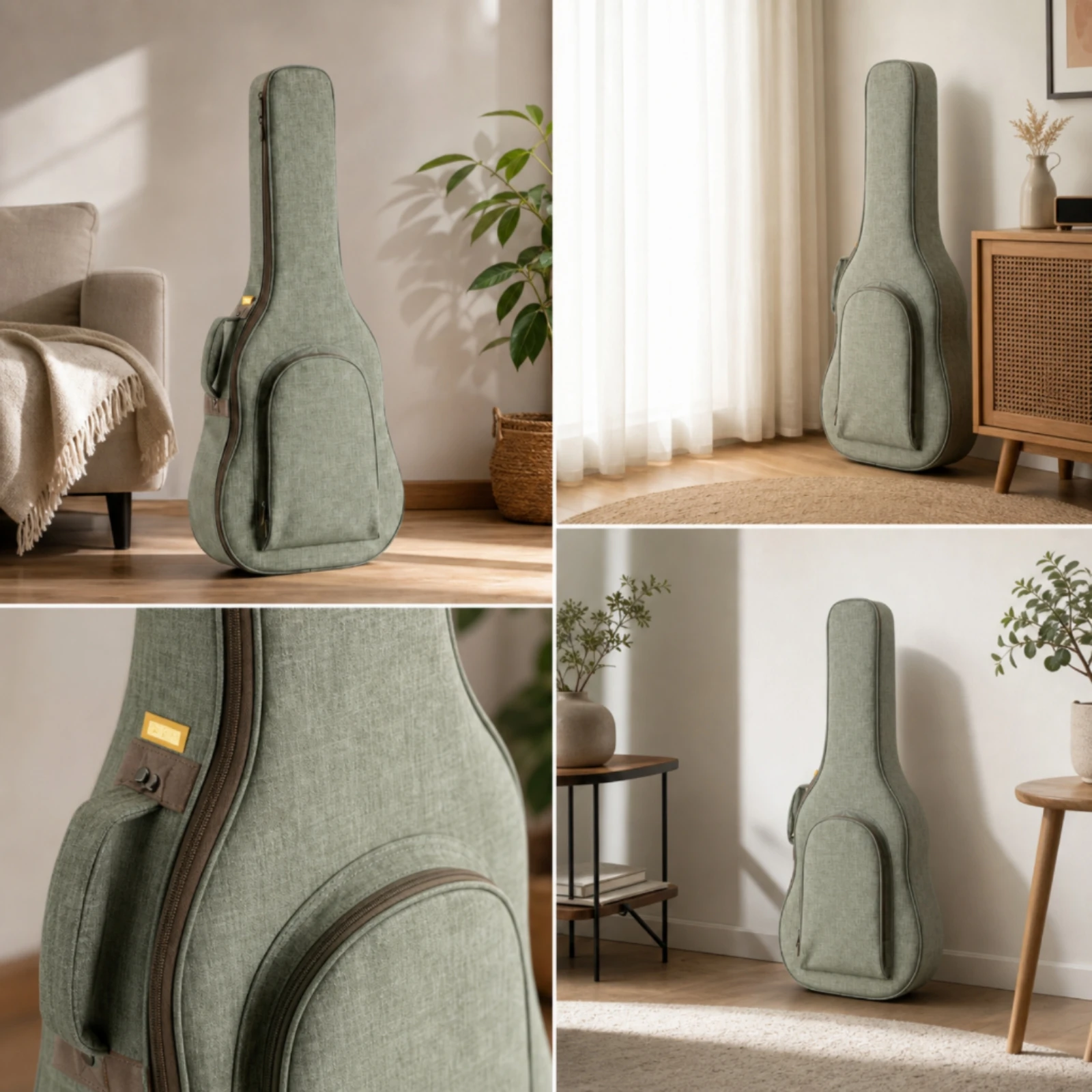 Acoustic Guitar Gig Bag Lightweight Acoustic Guitar Bag Sturdy Scratch-Resistant for Guitarists, Travel, Rehearsals view 3