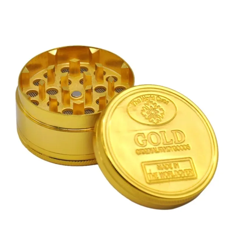 

Herb Grinder 3/4 Gold Parts Zinc Alloy 50mm Tobacco Crusher 1.57 Inch Gold Herbal Kitchen Crusher Grinders Cigarette Accessories
