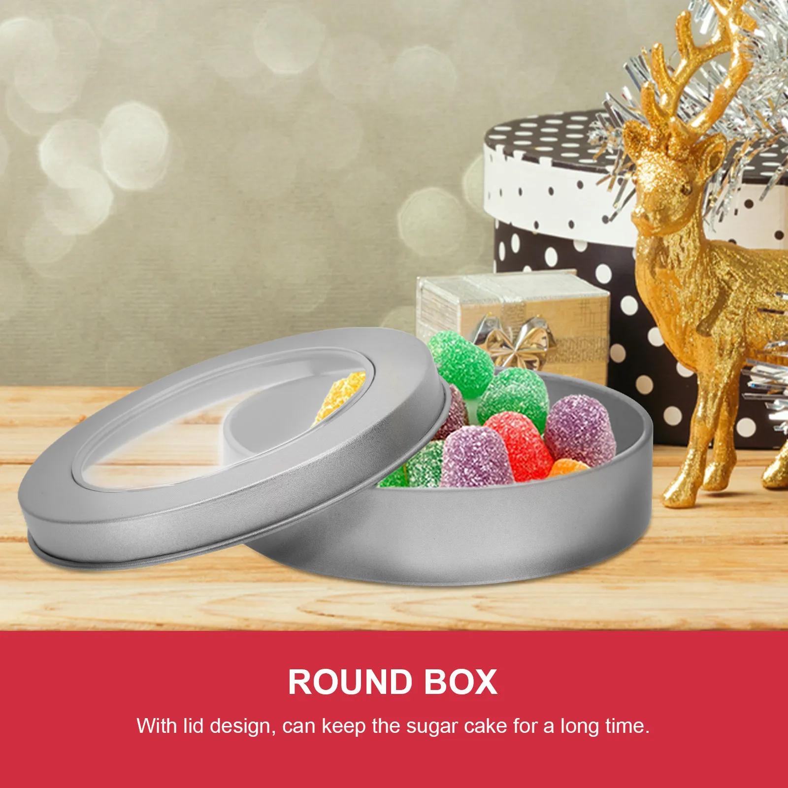 

Набор из 10 жестяных контейнеров для хранения: круглые банки для конфет, печенья, тортов, глянцевые, прочные, нержавеющие, пищевые, для использования на кухне и в кладовой