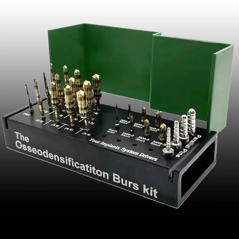 

24Pcs Dental Implant Burs Kit for Bone Cutting High Precision Osseodensification Drills Surgical Tools Durable