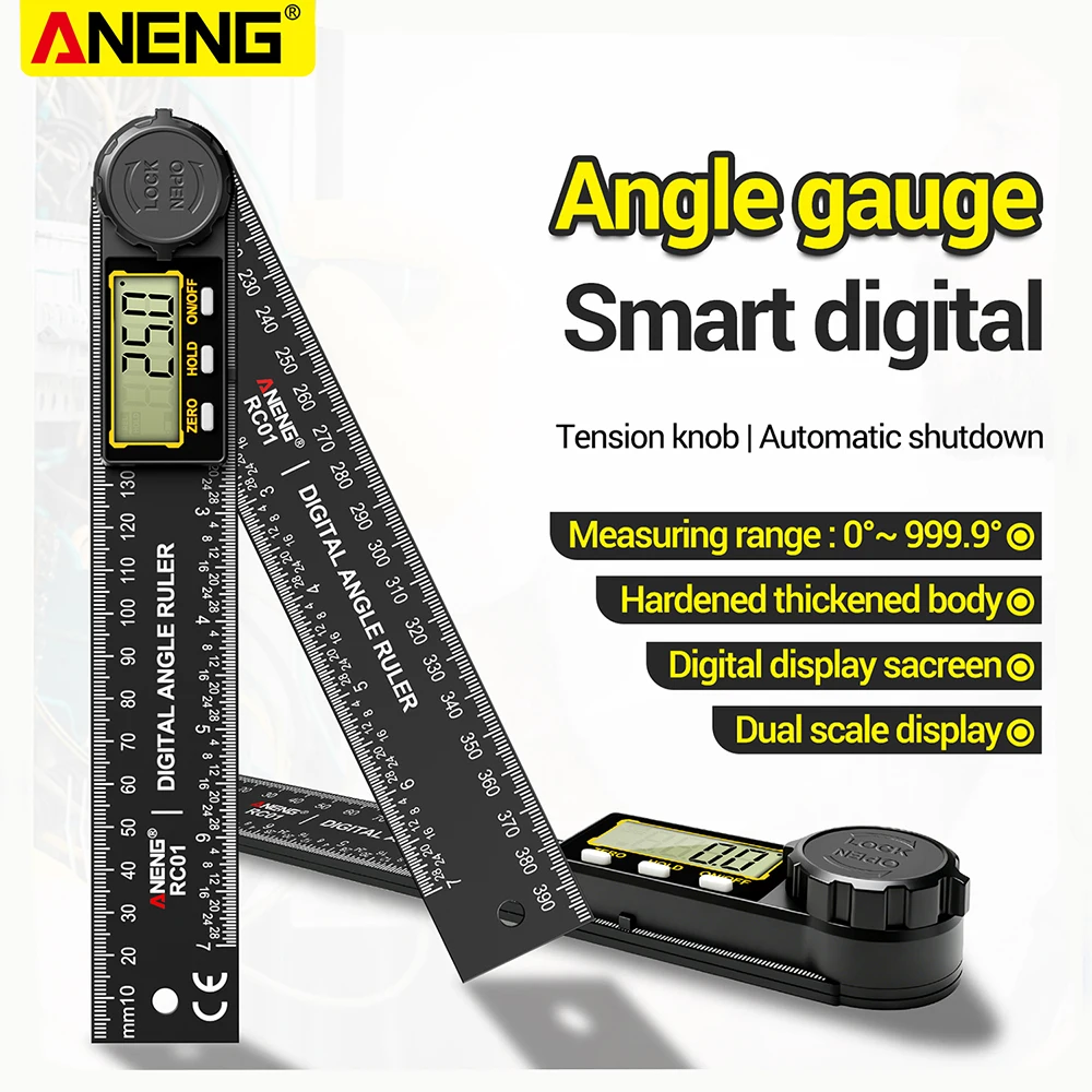 ANENG Hochpräzisions-360 ° Digitaler LCD-Winkelmesser, Winkelfinder, Holzbearbeitungswerkzeuge für Rauminspektion und -messung – Detail 14