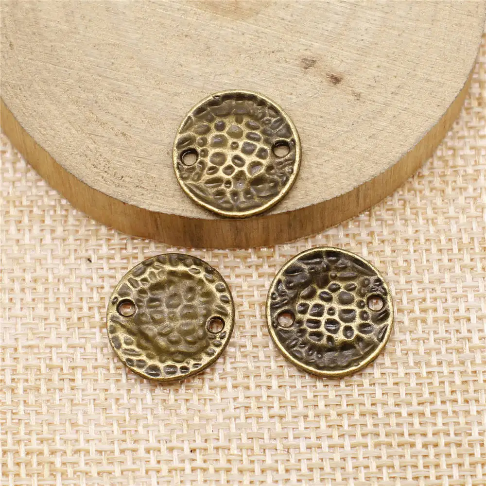 5pcs/lot Small Size Water Ripples Connector Charms For Jewelry Making Car Pendant