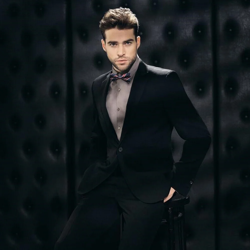 

Mens Pre-Tied Satin Formal Bow Tie Adjustable Strap Bright Color Smooth Texture Wedding Graduation Celebration Tuxedo