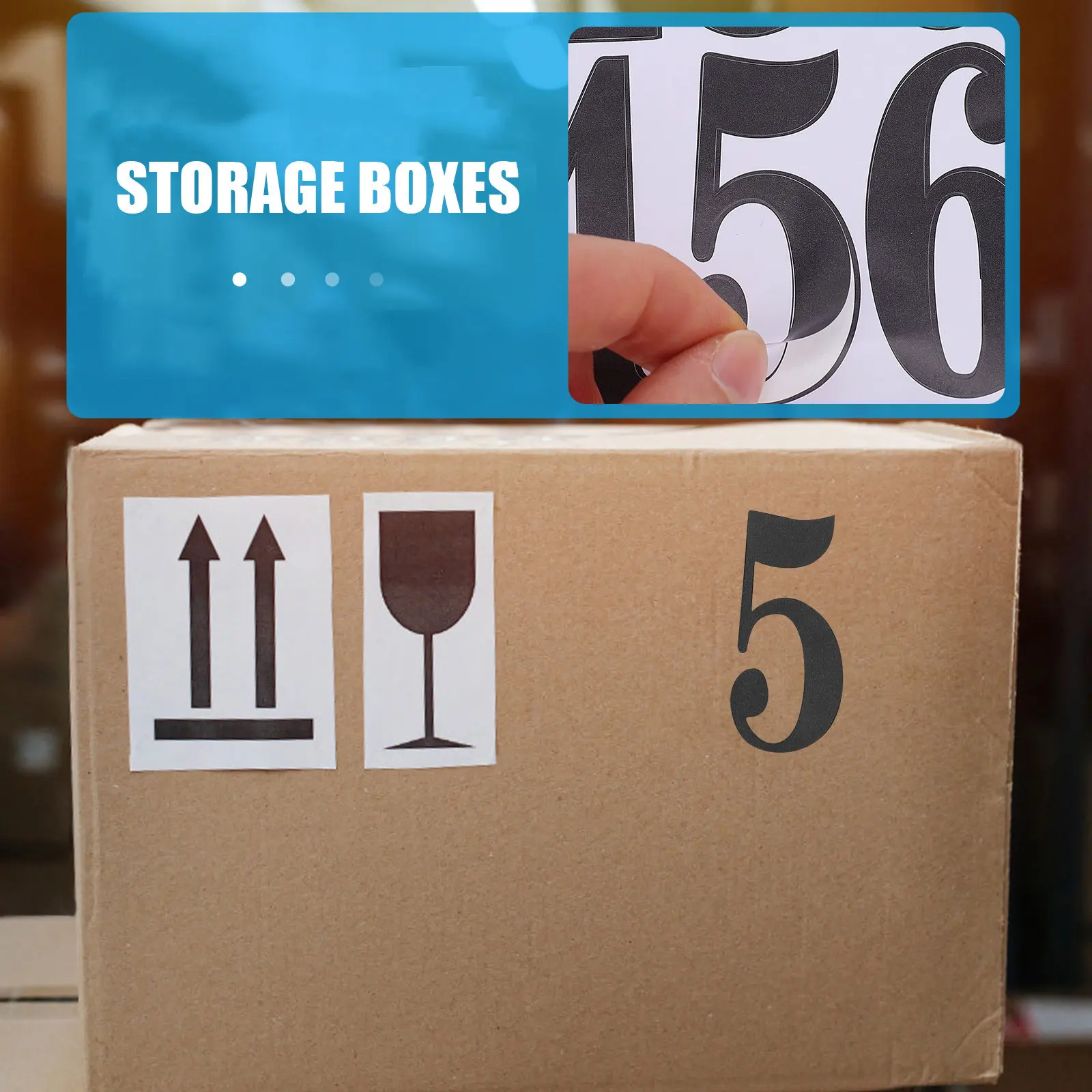 

5 Sheets Waterproof Oil-Proof Adhesive Labels Creative Mailbox Stickers for DIY Crafts and Personalization DIY Art Crafts