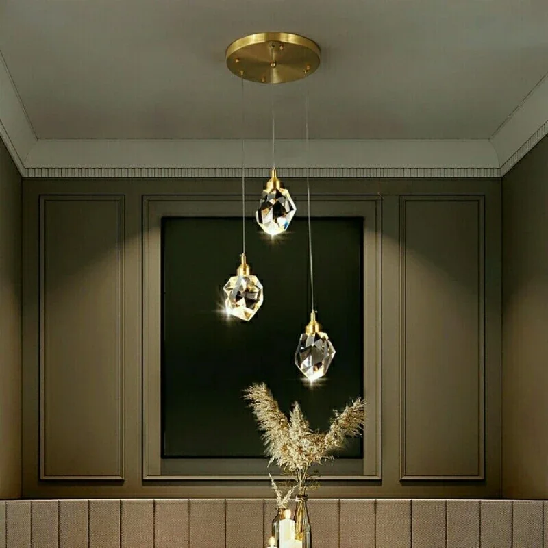 

Modern restaurant LED chandelier luxurious crystal chandelier kitchen bedroom bedside Ceiling pendant lamp for home decoration