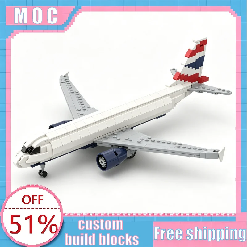 

728PCS MOC British Airways Livery Commercial Airliner Model Custom Creative Building Block Educational Assembly Toy Display Gift