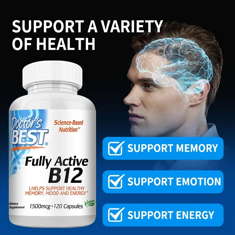 Fully Active Vitamin B12 1500 Mcg To Support Healthy Memory, Mood and Circulation