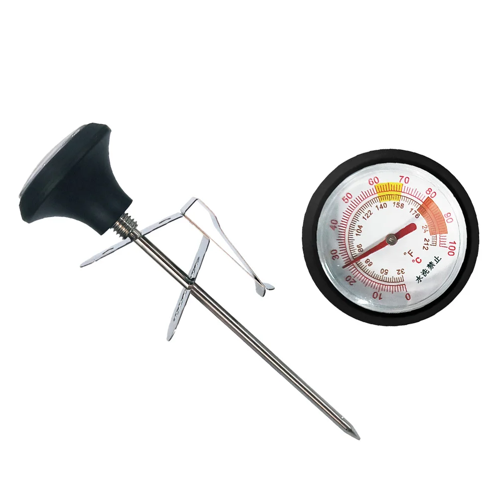 

Stainless Steel Thermometer Clip Kitchen BBQ Meat Grilling Cooking Accurate Steak Pizza Milk Temperature Measurement