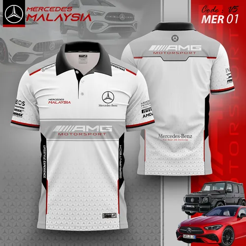 Mercedes Benz-Polo de verano para hombre, blanco, personalizado, a la moda, sencillo, fresco, transpirable, de secado rápido, deportivo, con cuello redondo