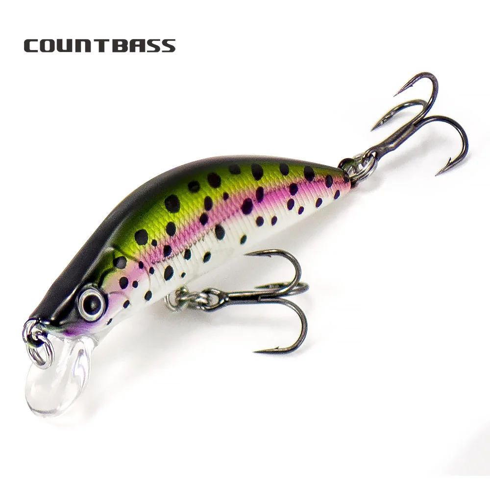 

COUNTBASS Trout Minnow 50mm 5.5g (1.97'' 0.2oz) Sinking Fishing Lures Plastic Wobbler Perch Leurre Angler’s Tackle