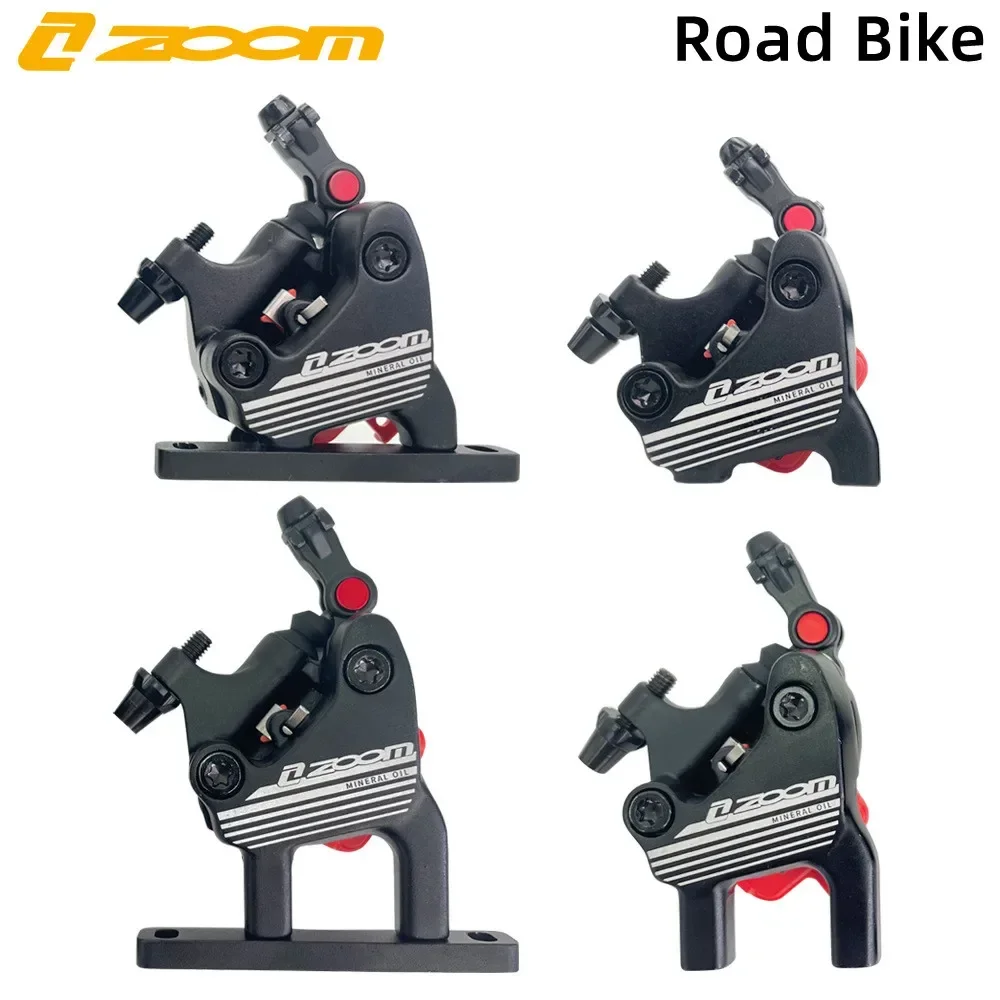 

ZOOM Gravel Road Bike Line Pulling Hydraulic Disc Brake Calipers 140mm 160mm Flat Mount CX Bicycle Brake Caliper