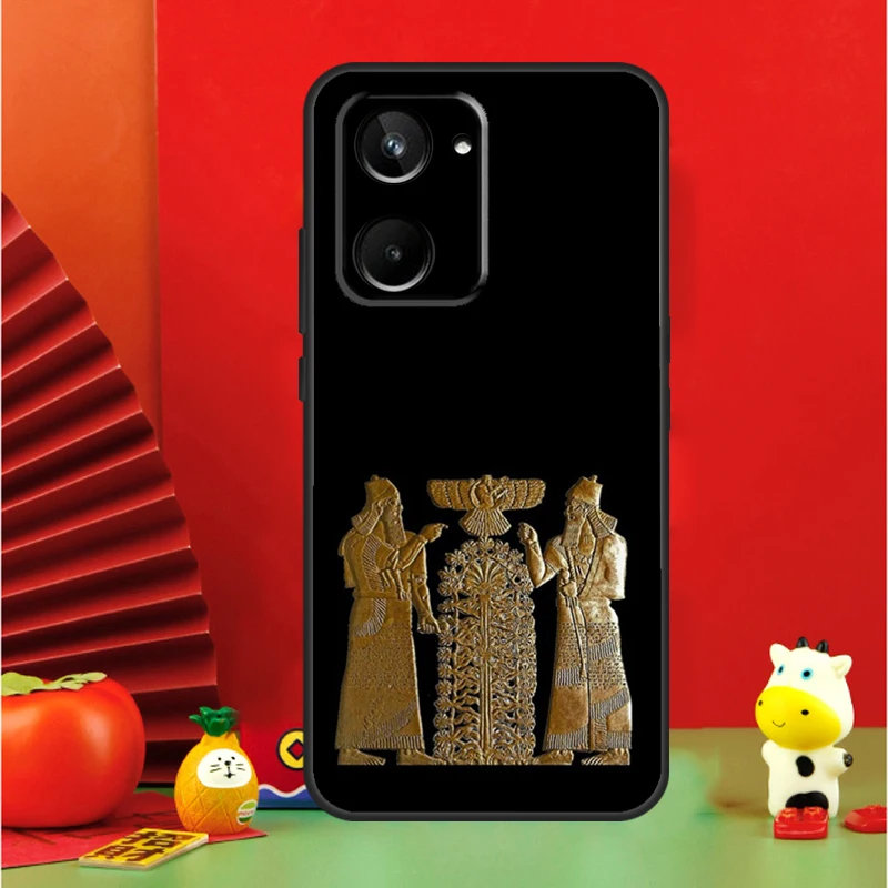 Lamassu Assyrian Mesopotamian For Realme C35 C53 C55 C67 GT Neo 6 GT5 9 10 11 12 Pro Plus C25S C21Y C30 C31 C33 C51 Case