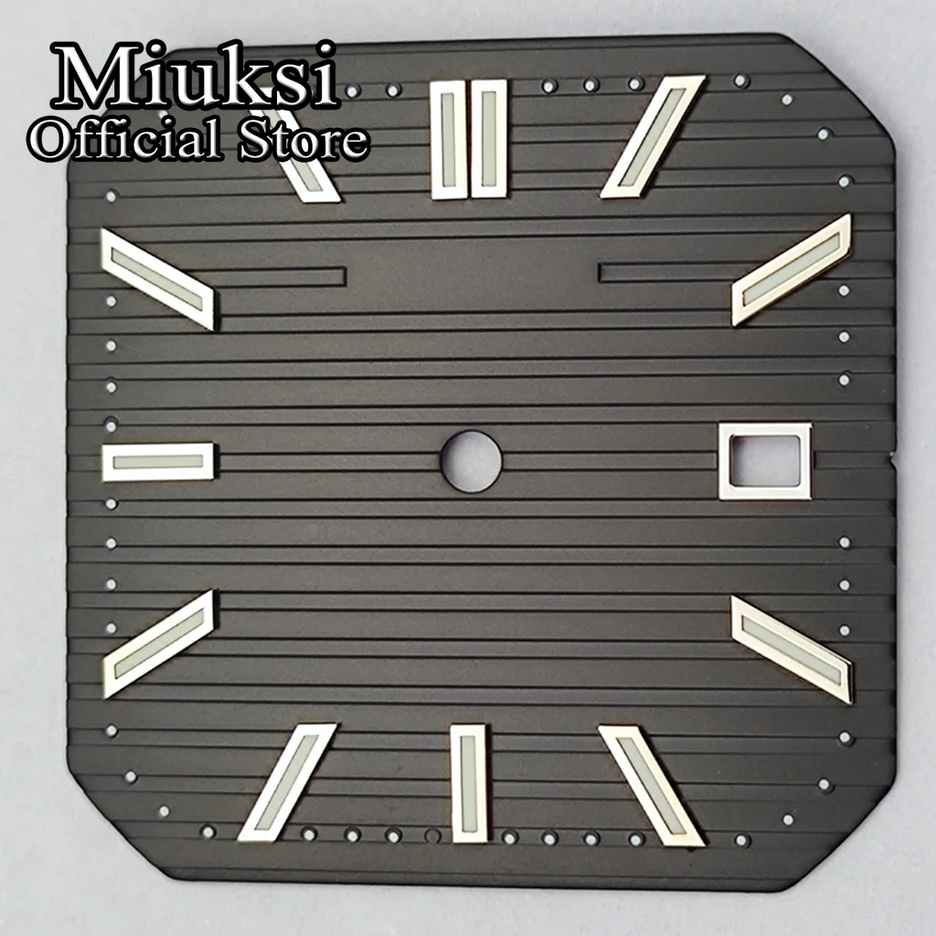 Miuksi 29 مللي متر NH35 أسود/أزرق/أخضر قرص ساعة مضيئة تناسب NH35 ميوتا 8215 8205 831a DG2813 3804 حركة أوتوماتيكية