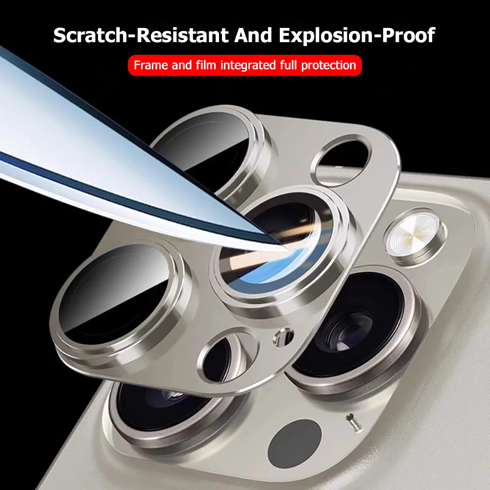 Metal Tempered Glass Cover Camera Protector For iPhone 17 Air 16 Pro Max 15 Plus 14 13 Mini 12 11 Protection Phone Accessories view 2