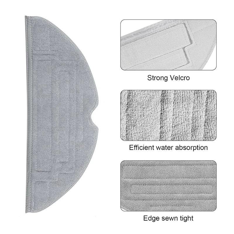 5 Pcs Mop Pads For Roborock S8, S8+, S8 Pro Ultra Robot Vacuum, Vibrarise 2.0 Washable Reusable Mopping Pads