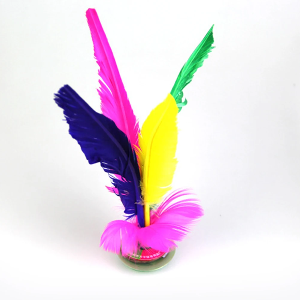 5 stücke Verdicken Kick Federbälle Fuß Sport Spielzeug Spielen Spiele Chinesischen Jianzi Treten Federball (Gelegentliche Farbe)