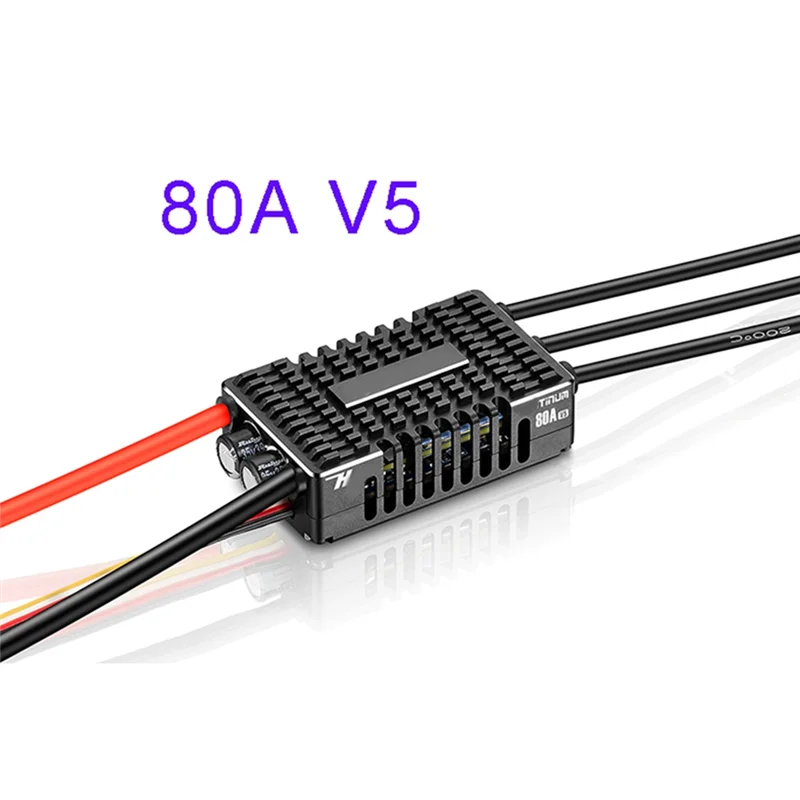 ABJF-80A V5 ESC 3-8S Высокопроизводительный бесщеточный регулятор скорости для радиоуправляемых дронов, вертолетов, многороторов FPV