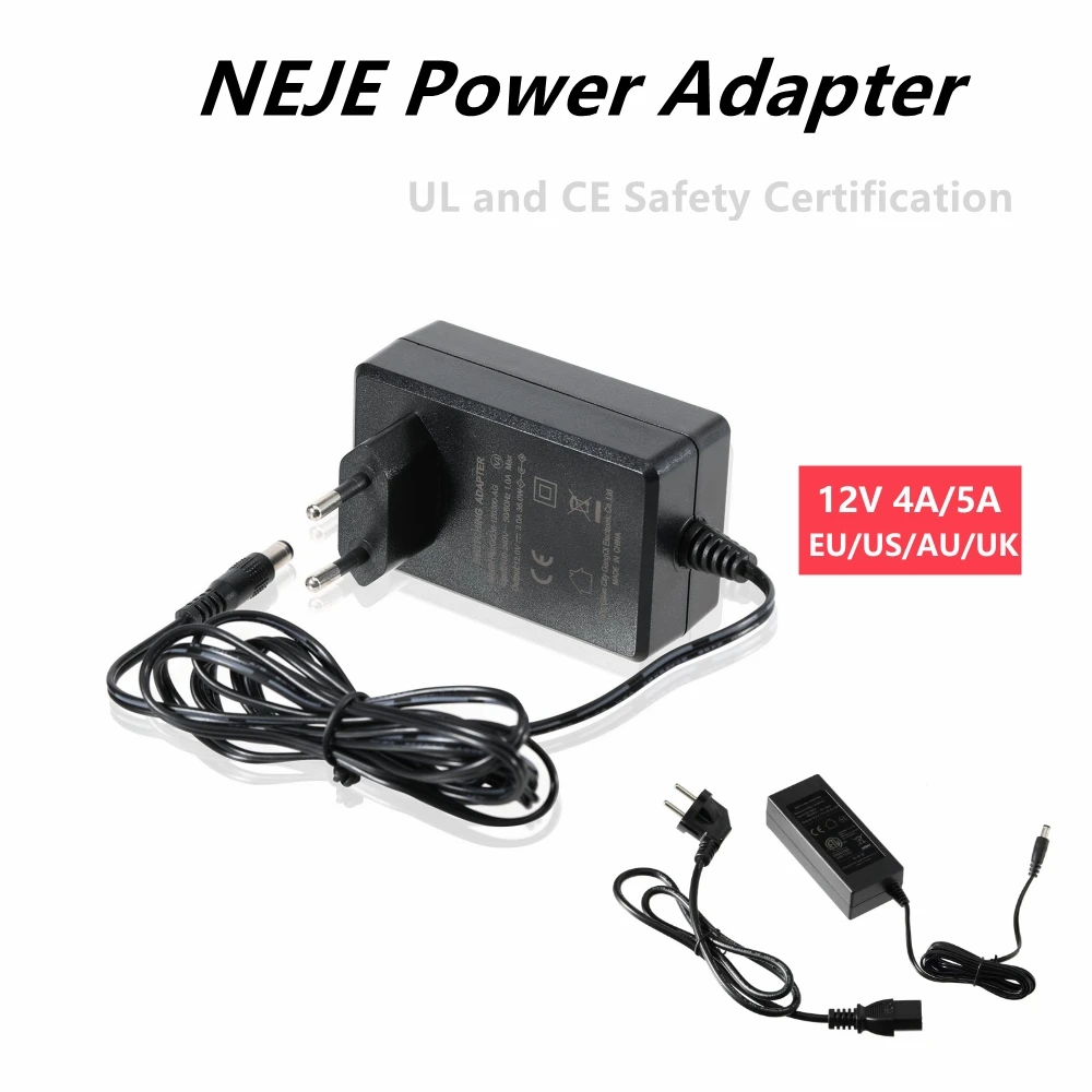 NEJE  12V 4A/5A Power Adapter,Safety High Quality High Power for Laser Engraving Machine Cutting Machine Accessories