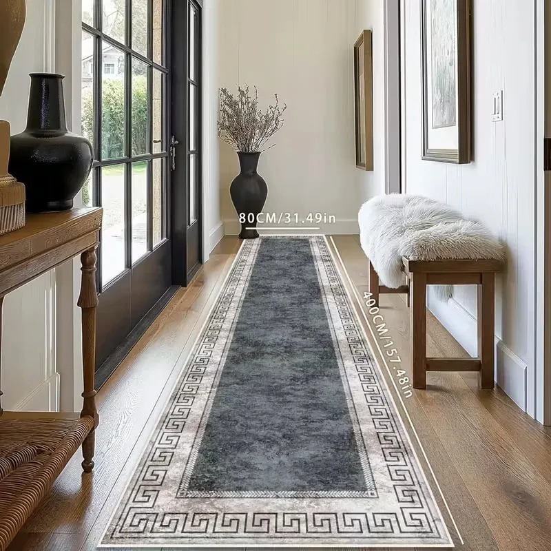 VIKAMA Minimalist Geometric Rug Non-Slip And Stain-Resistant Entrance Hall Doormat Corridor Hallway Kitchen Rug Home Décor - view 2
