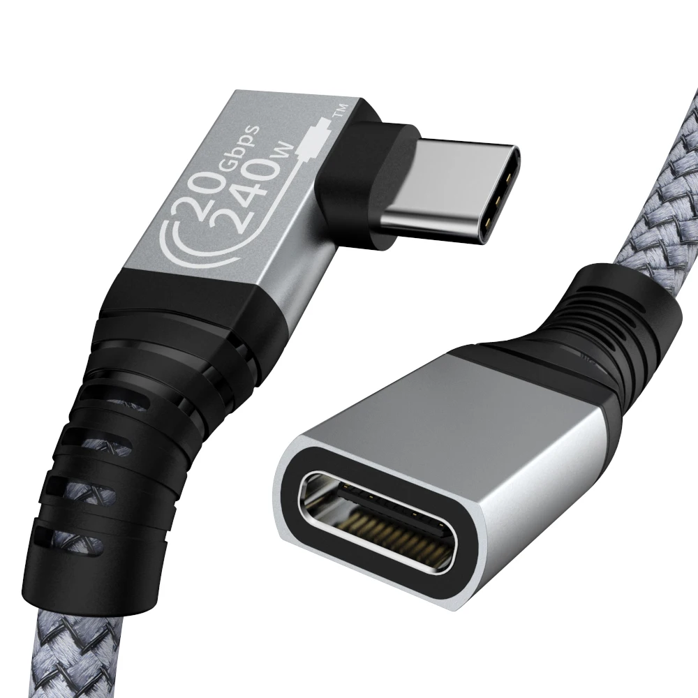 USB C Verlengkabel Audio/Video 4K @ 60HZ Type-C Man-vrouw USB 3.2 Verlengkabel voor Macbook Pro Air 20Gbps USB Datakabel