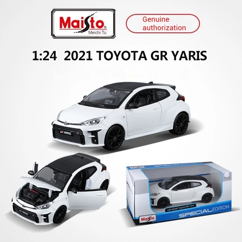 Maisto 1:24 Toyota Gr Yaris Die Casting Alloy Car Model Simulation Decoration Collection Model Male Force Control Car Toy Gift