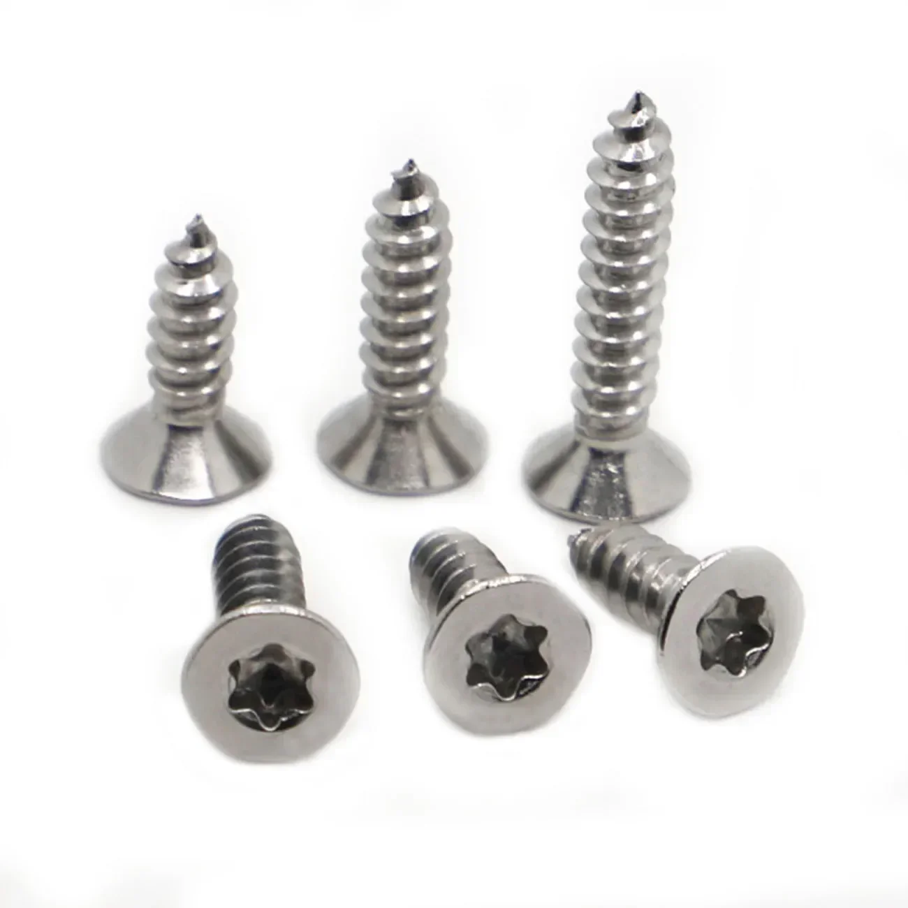 5-50pcs GB2670.2 A2-70 304 Stainless Steel Six Lobe Torx Flat Countersunk Head Self-tapping Wood Screw M2 M2.3 M2.6 M3 M4 M5 M6