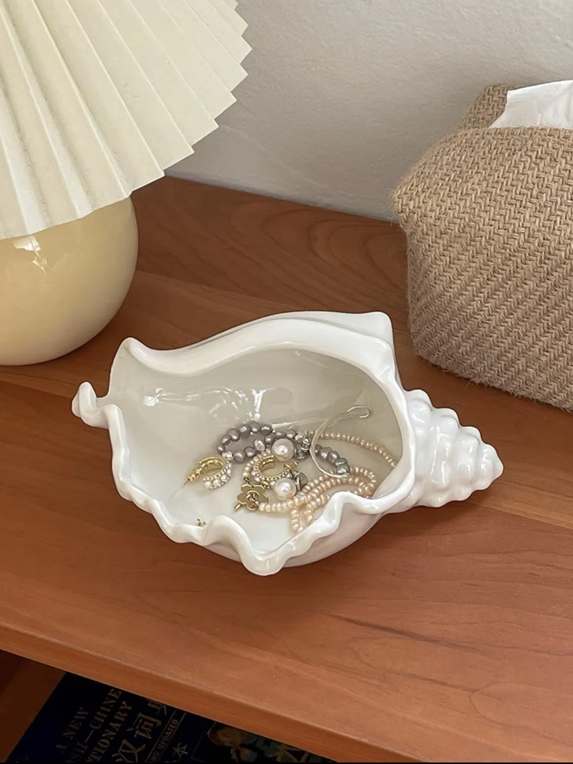 

Creative Cerc ell Jewelry Box Desktop Decoration Key Storage Entrance Nautilus Tray Decorative Ornaments Simple Sle