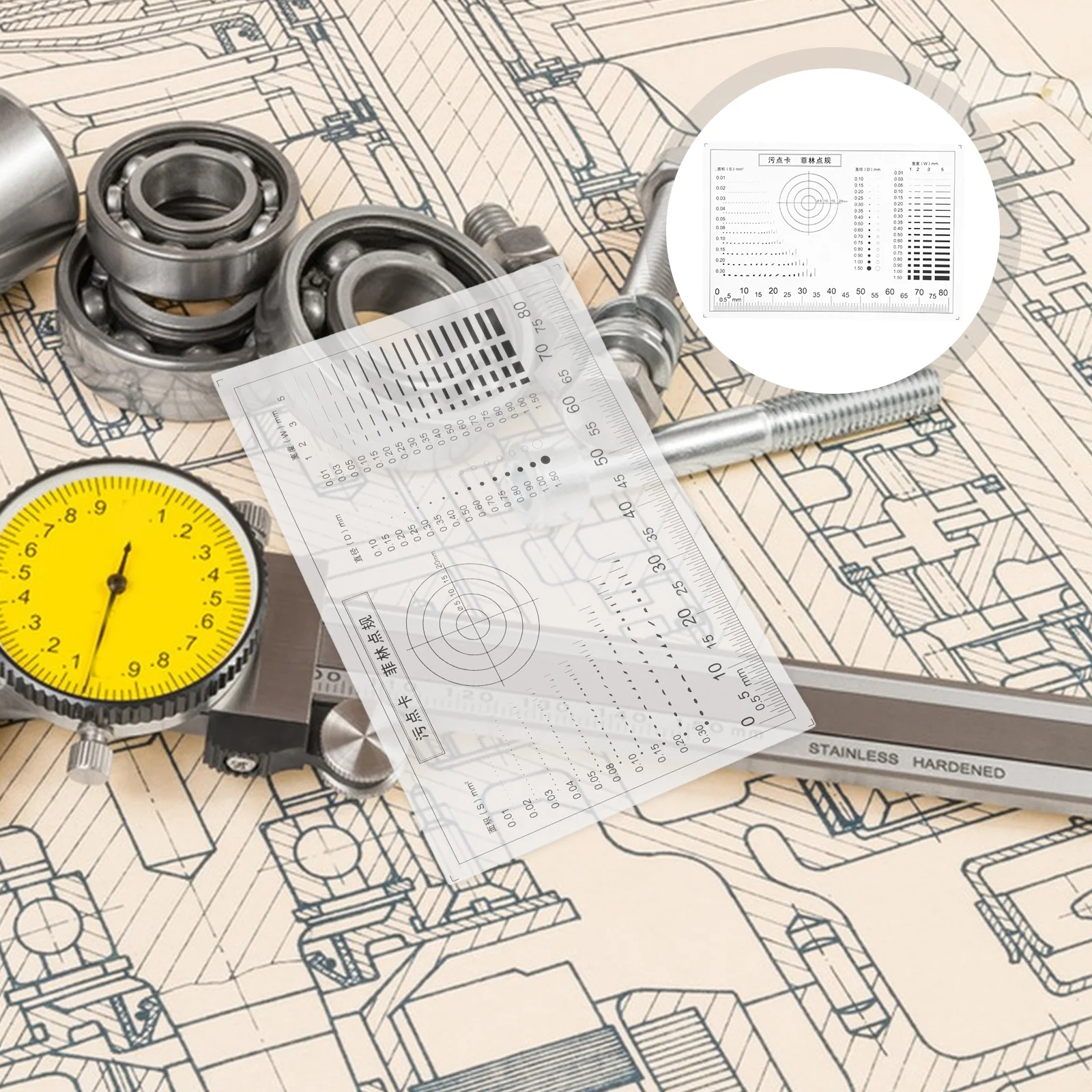 

Precision Card Size Gauge Transparent Film Measuring Ruler for Clear Crack Spot Detection Woodworking Sports Card Grading