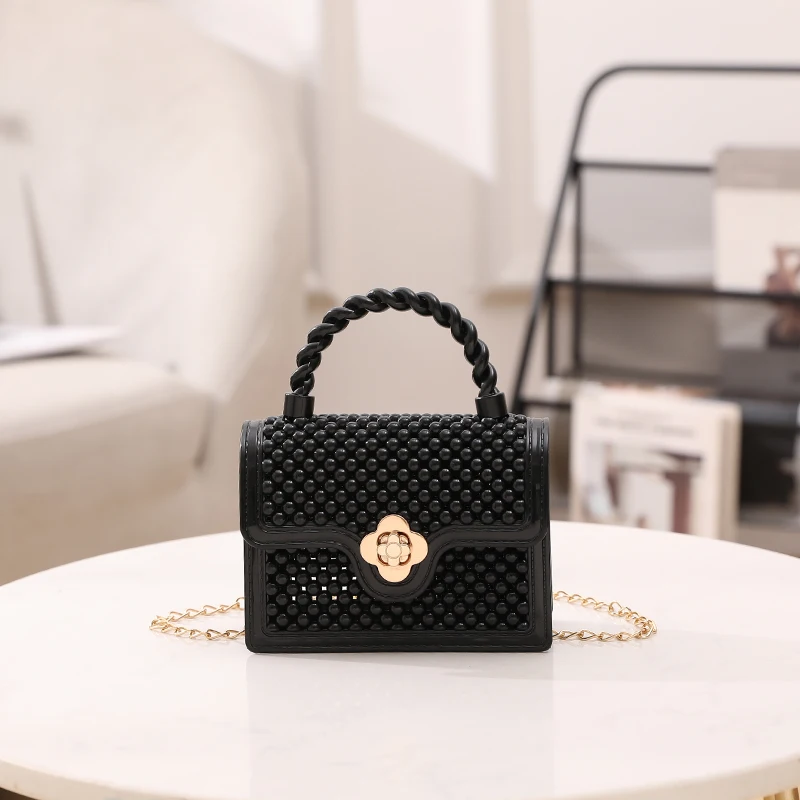 Fashion Jelly Bags Shoulder Bags Female Korean Style New Hollow Out Chain Bag Leisure Versatile Trend Handheld Bag Crossbody Bag