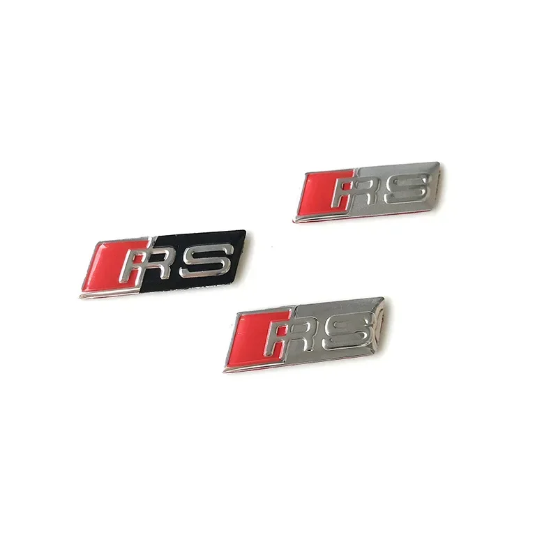 

2025 100pcs Aluminium RS Sline Logo S Line Emblem RS Car Badge For Audi A1 A2 A3 A4 A5 A6 Q2 Q3 Q5 Q7 Q3 S3 S4 S6 RS S Line Stic