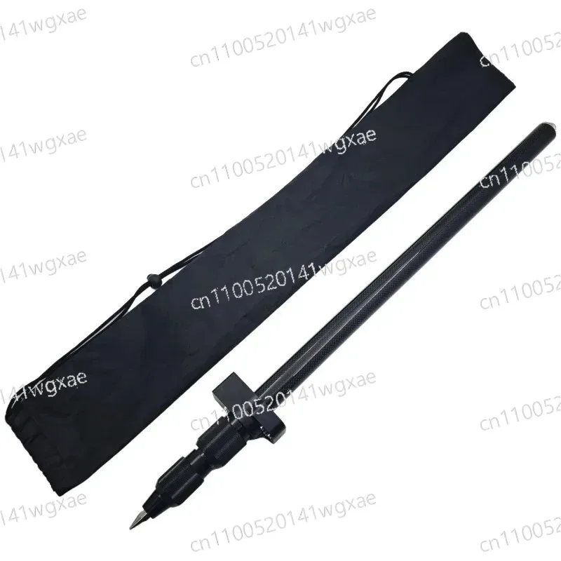 Portable 3-Section Telescopic Surveying Centering Pole 74-180cm Carbon Fiber Aluminum Alloy RTK GPS Prism Rod 5/8x11 Thread