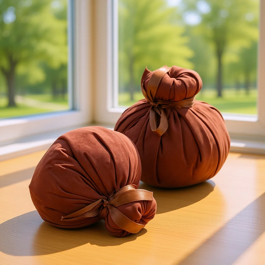 2 szt. Kulki do masażu z ziołami, kompres z piołunem, pakiet medycyny chińskiej, spa, terapia zdrowotna, masaż ciała, akupresura, ogrzewanie